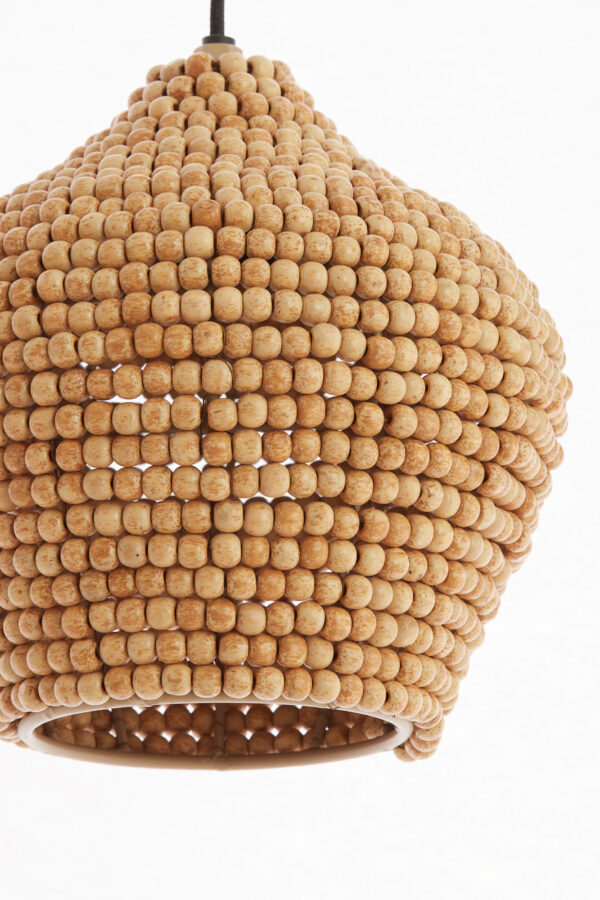 Houten kralen hanglamp naturel Light & Living Kalenga - Ø 21 cm - Image 3