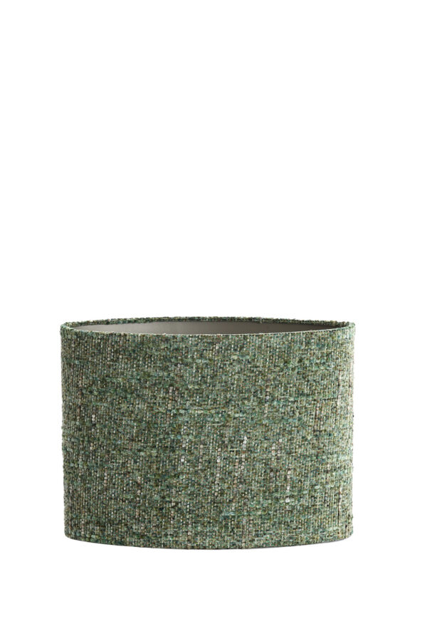 Groene stof cilindervormige lampenkap Light & Living Osire - H 28 cm - Image 2