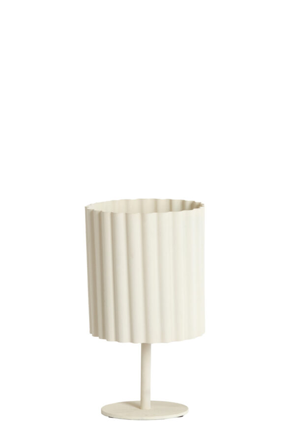 Plissé wit getextuurde tafellamp Light & Living Ardales - H 30 cm - Image 2