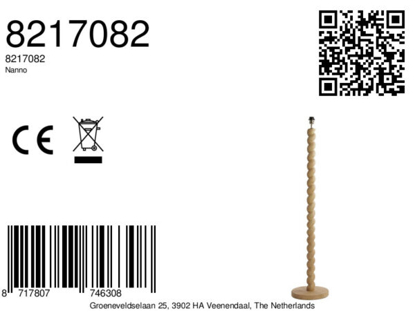 Houten lampvoet spiraalvormig Light & Living Nanno - H 138 cm - Image 8