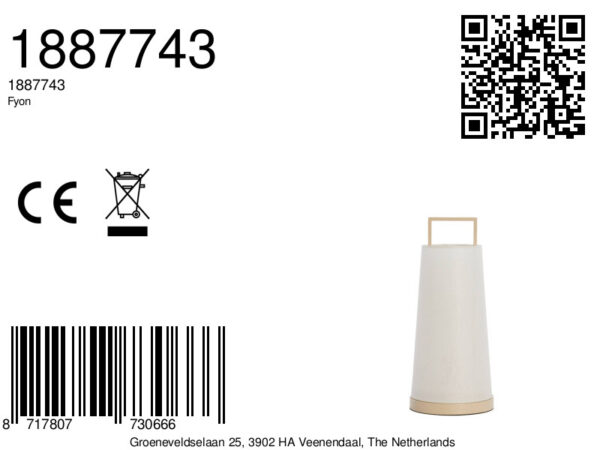 Ivoor witte tafellamp Light & Living Fyon - H 45 cm - Image 7