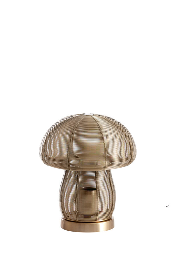 Gouden draadlamp schaduwontwerp Light & Living Mushroom - H 24 cm - Image 2