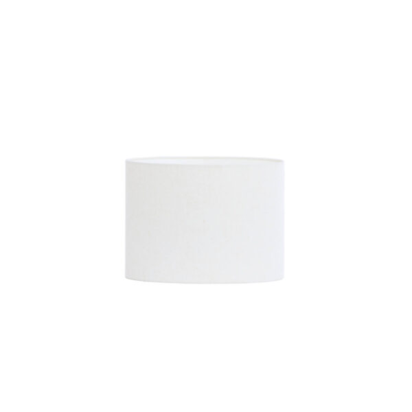 Witte stoffen lampenkap cilindrisch Light & Living Livigno - H 19 cm