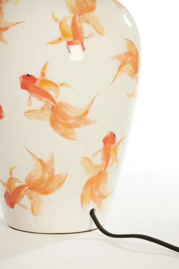 Keramische tafellamp met goudvissen Light & Living Fish - H 40,5 cm - Image 5