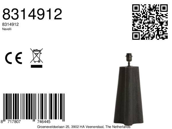 Zwarte houten lampvoet Light & Living Navelli - H 40 cm - Image 6