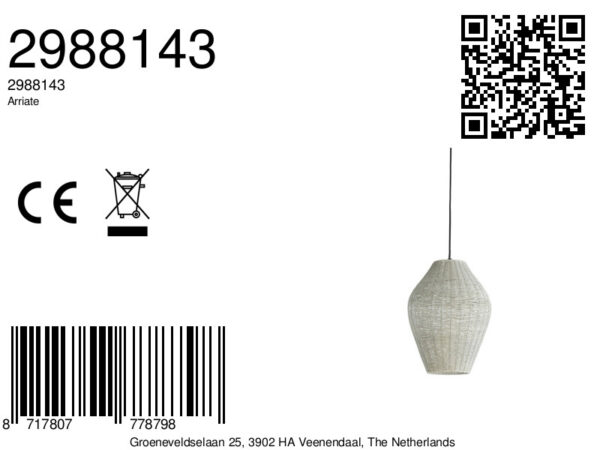 Natuurlijke rotan hanglamp tint Light & Living Arriate - Ø 26 cm - Image 6