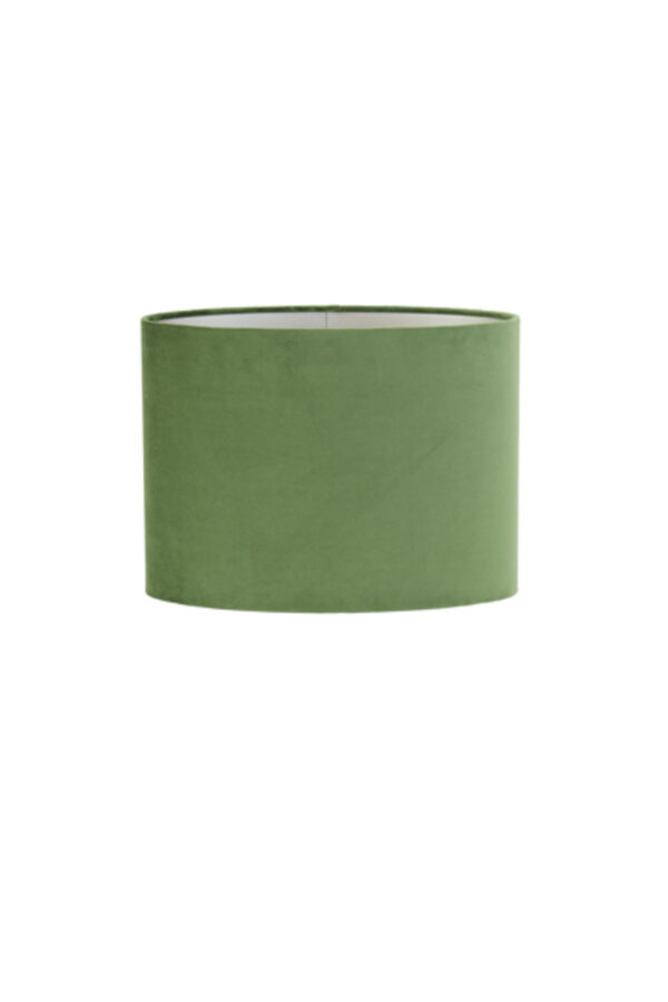 Groene cilindrische lampenkap stof Light & Living Velours - H 25 cm - Image 2