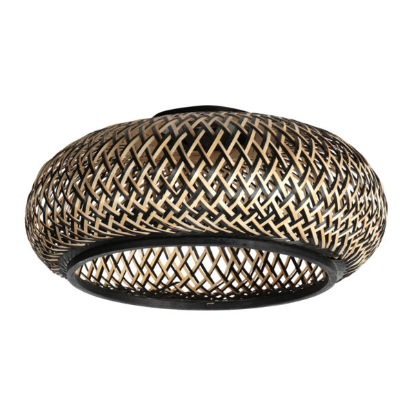 Bamboe hanglamp zwart / naturel gevlochten Mexlite HaloSwap - Ø 50 cm - Image 5