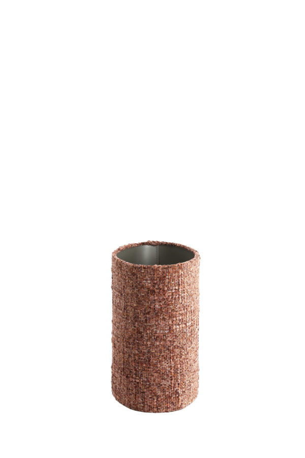 Cilindervormige lampenkap in bruine kleur Light & Living Osire - H 25 cm - Image 4