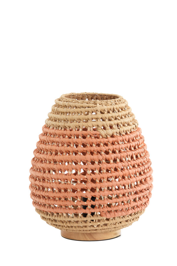 Gevlochten tafellamp natuurlijke tinten Light & Living Kalipa - H 34,5 cm - Image 2