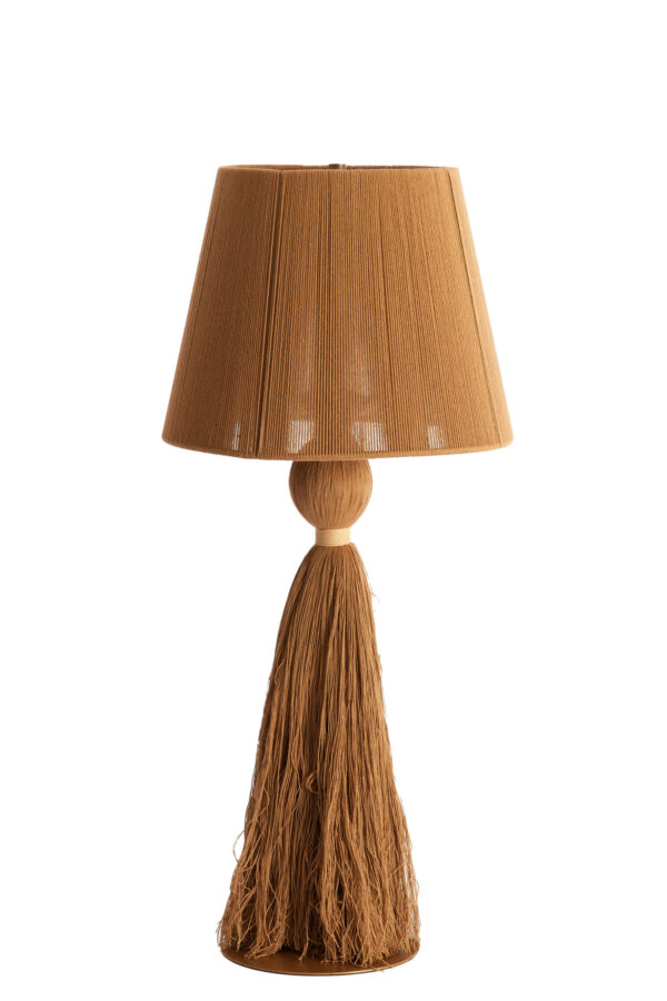 Stoffen tafellamp met franjes Light & Living Espino - H 58 cm - Image 2