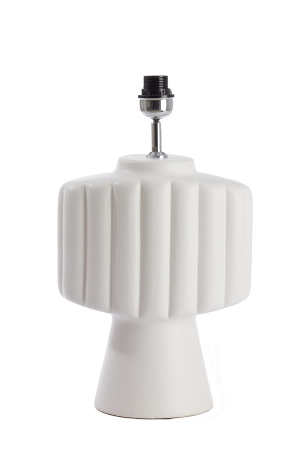 Geribbelde witte armatuur Light & Living Gandara - H 49 cm - Image 2