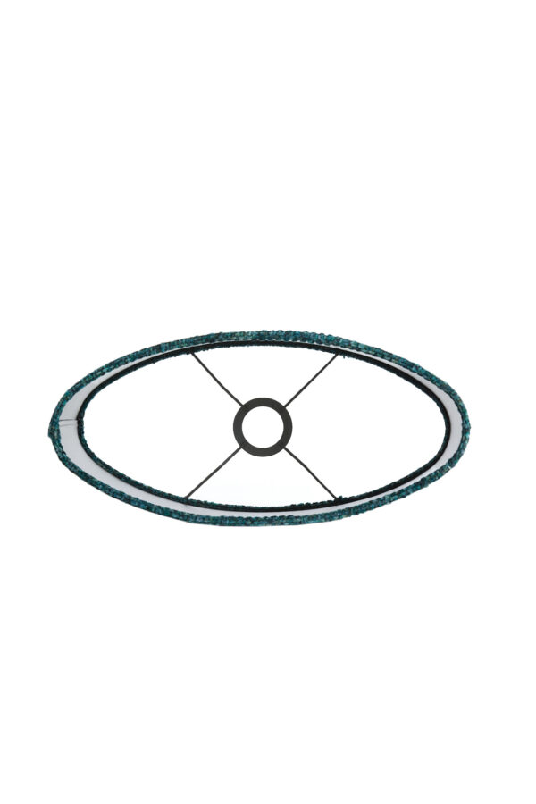 Cilindervormige turquoise lampenkap van stof Light & Living Osire - H 28 cm - Image 7