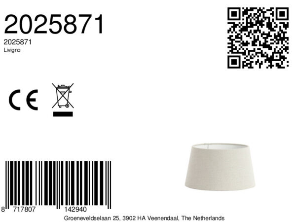 Beige lampenkap voor sfeervolle verlichting Light & Living Livigno - Ø 20,5 cm - Image 7