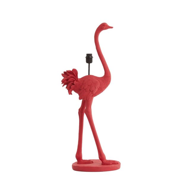 Roze struisvogel lampenvoet Light & Living Ostrich - H 95 cm