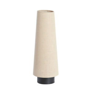 Beige stoffen tafellamp conisch Light & Living Howie - H 52,5 cm