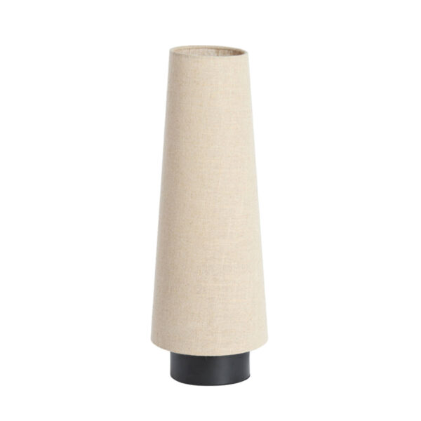 Beige stoffen tafellamp conisch Light & Living Howie - H 52,5 cm