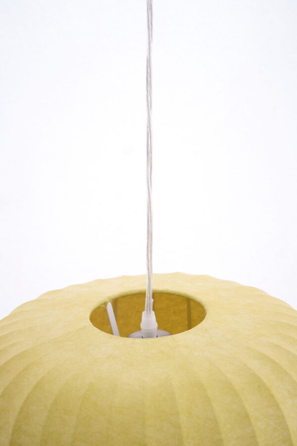 Ronde hanglamp in lichtgele stof Light & Living Lexa - Ø 35 cm - Image 3