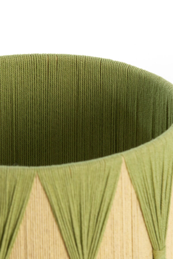 Cilindervormige groene lampenkap van stof Light & Living Hannah - Ø 25 cm - Image 5