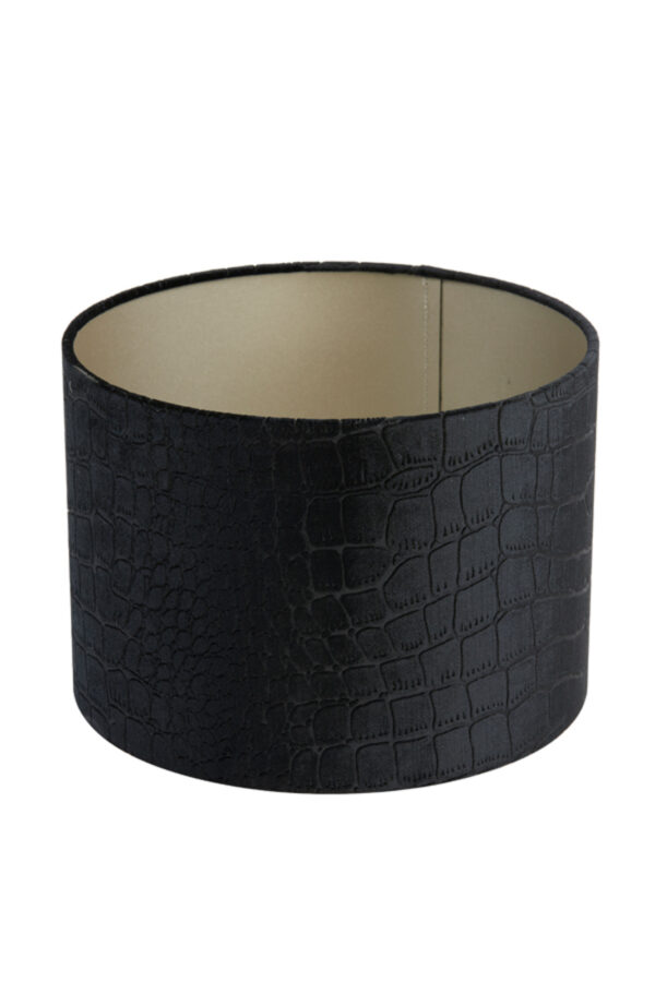 Zwarte lampenkap krokodillenpatroon Light & Living Praya - Ø 25 cm - Image 3