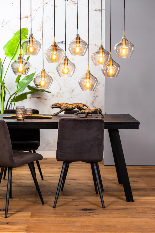 Glazen hanglamp met meerdere pendels Light & Living Rakel - B 124 cm - Image 5