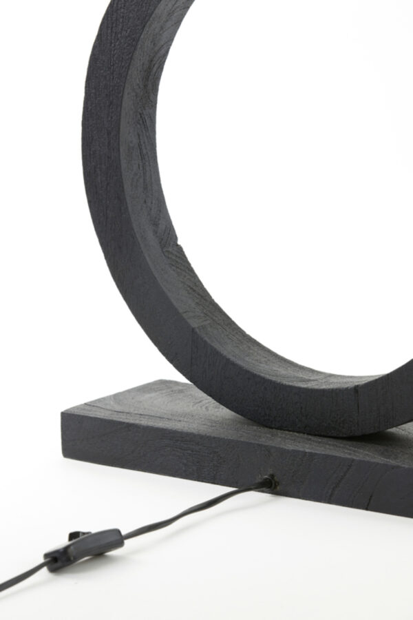 Kleine ronde zwarte lampenvoet Light & Living Tinar - H 55 cm - Image 7