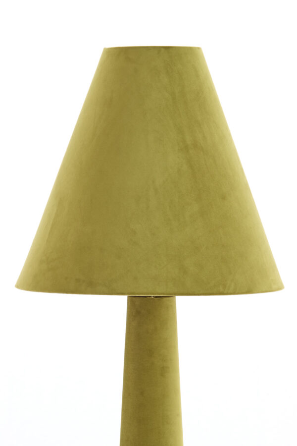 Olijf-groene vintage stoffen staande lamp Light & Living Devia - H 168 cm - Image 3