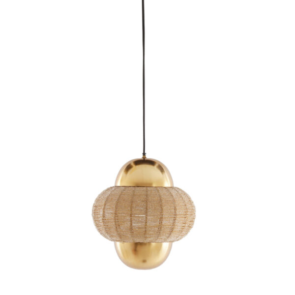 Goudkleurige metalen hanglamp vintage stijl Light & Living Cetara - Ø 26 cm