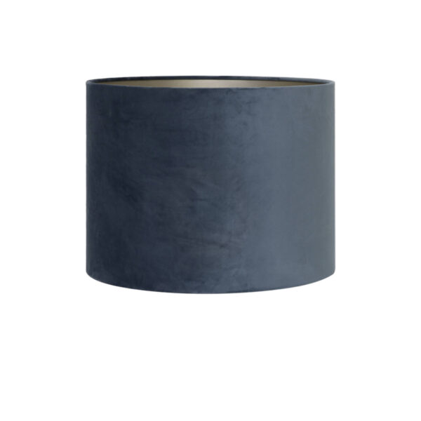 Lampenkap cilindervormig donkerblauw Light & Living Velours - Ø 30 cm