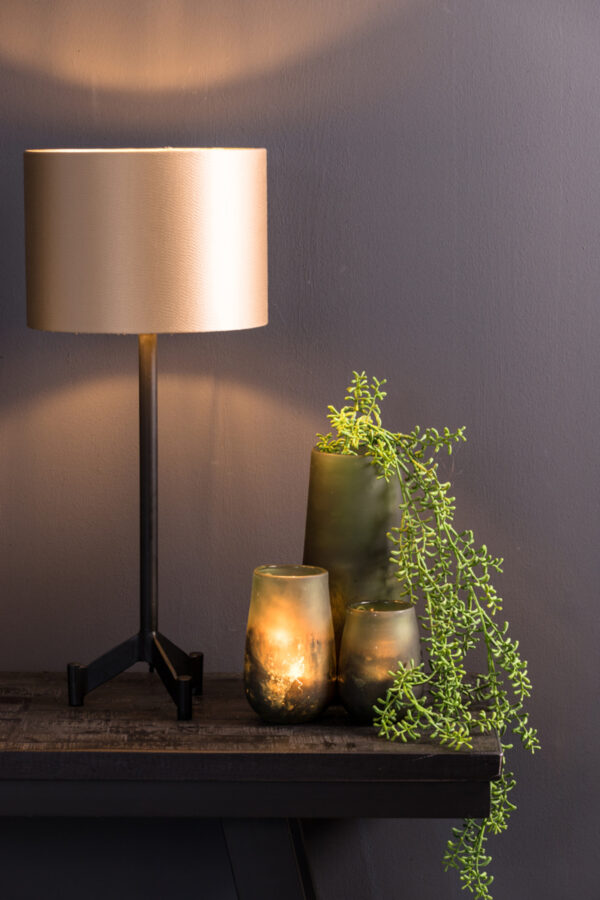 Antieke zwarte tafellamp Light & Living Dennis - H 40 cm - Image 4