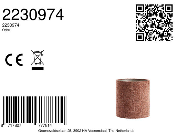Terracotta cilindervormige lampenkap stof Light & Living Osire - Ø 30 cm - Image 7