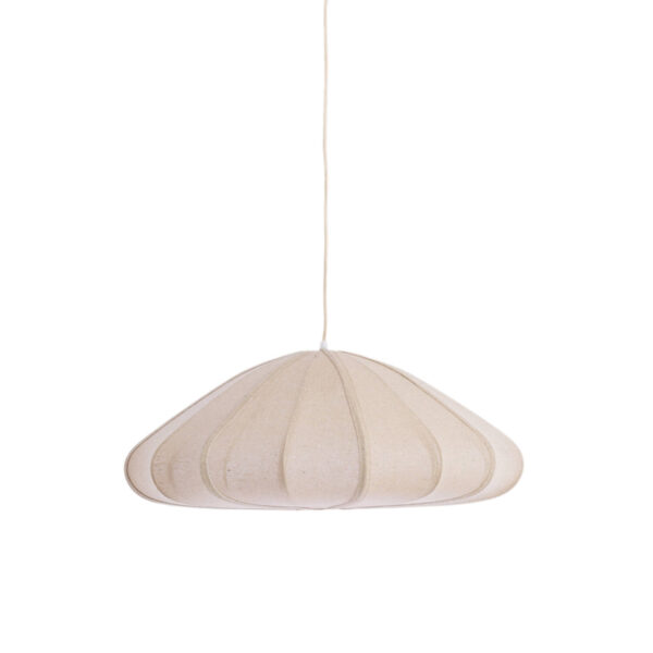 Beige geplooide stoffen hanglamp Light & Living Cesano - Ø 64 cm