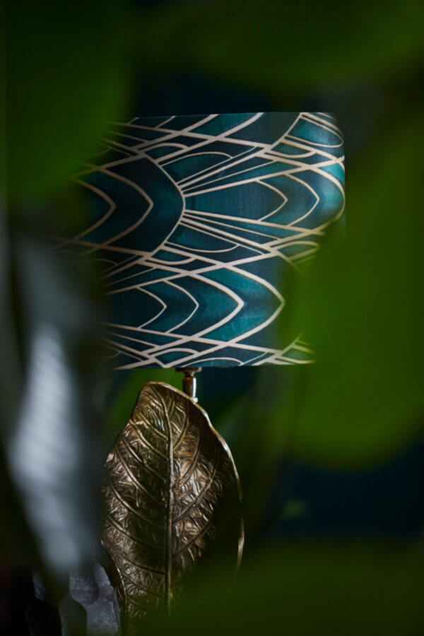 Groene lampenkap met patroonprint Light & Living Tiara - H 28 cm - Image 4