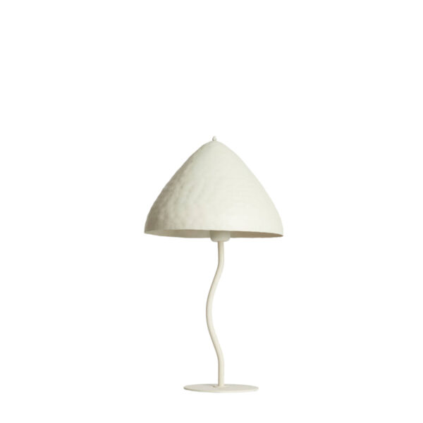 Witte japandi gebogen paddenstoel Light & Living Elimo - H 50 cm