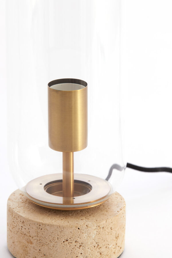 Zandkleurige tafellamp met glas Light & Living Rylano - H 47 cm - Image 3