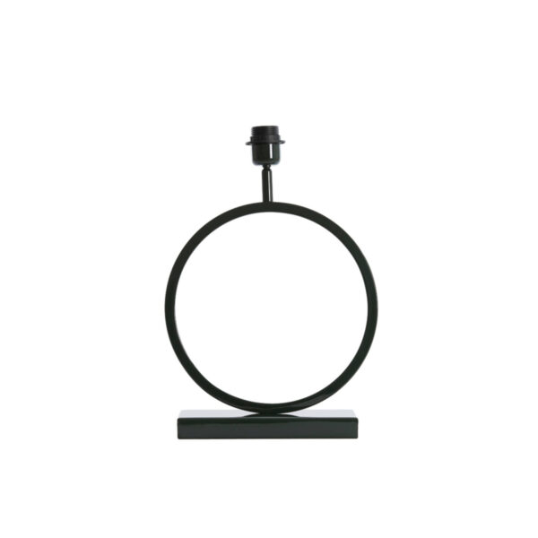 Zwarte metalen lampenvoet rond Light & Living Liva - H 43 cm