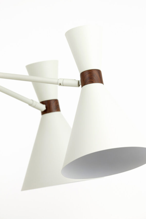 Vintage hanglamp in wit metaal Light & Living Hoodies - B 86,5 cm - Image 4