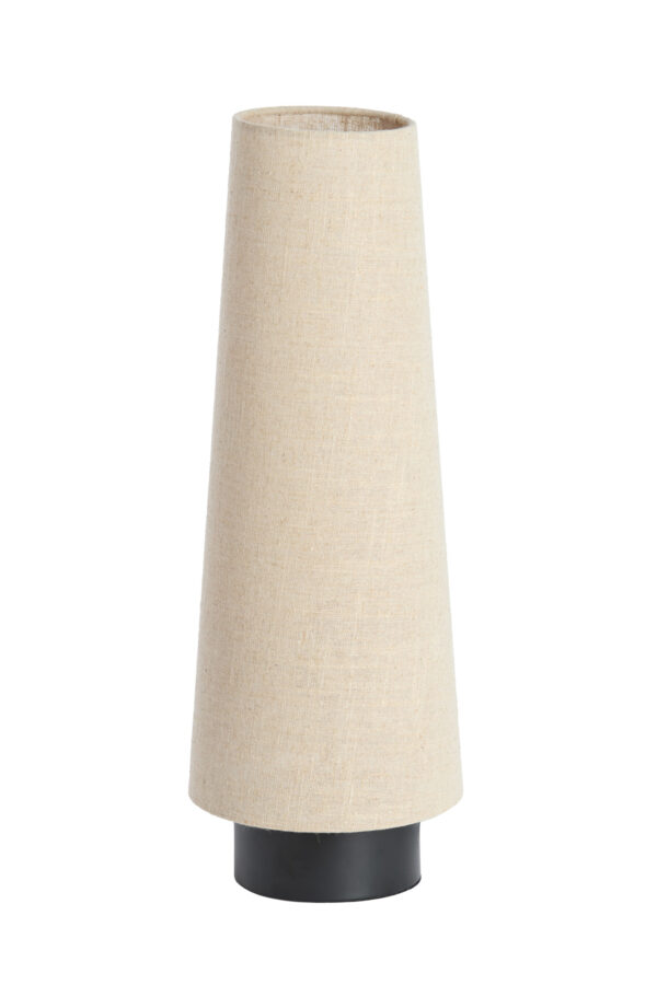 Beige stoffen tafellamp conisch Light & Living Howie - H 52,5 cm - Image 2