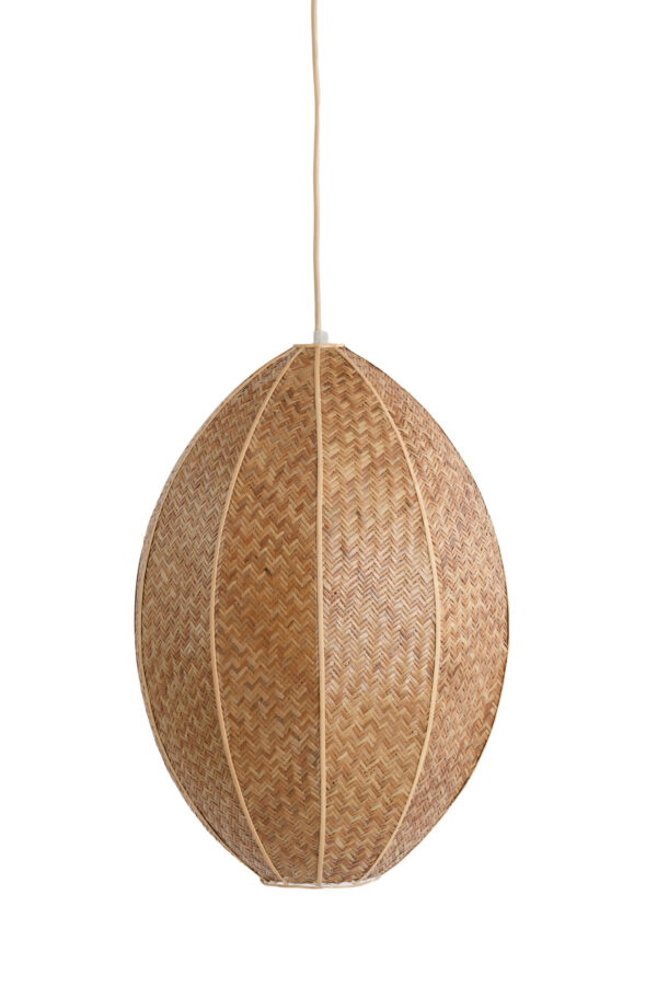 Eivormige rotan hanglamp naturel Light & Living Milatos - Ø 38 cm - Image 2
