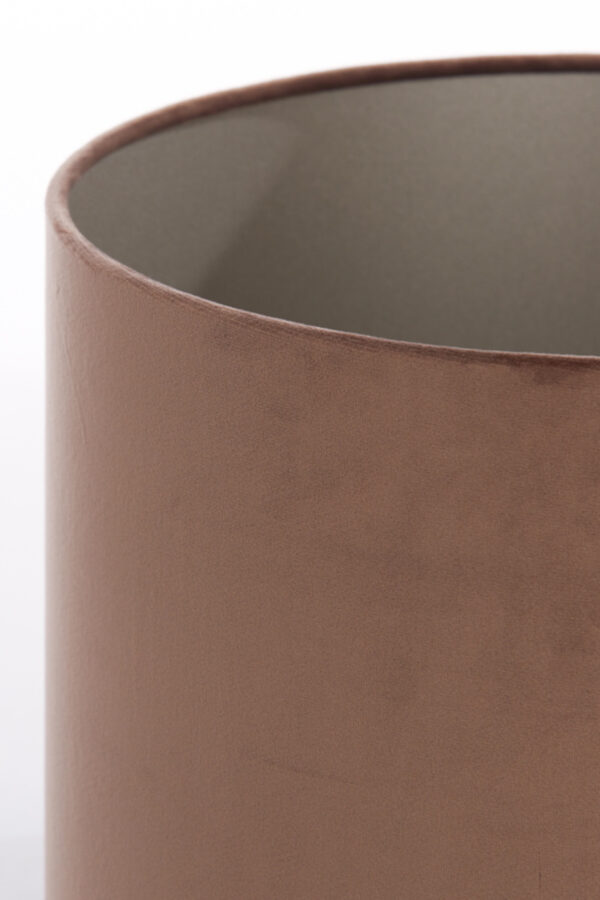 Cilindrische lampenkap in bruin Light & Living Velours - Ø 30 cm - Image 6
