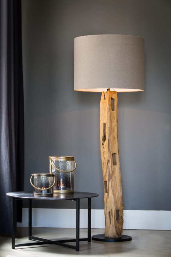 Houten lampvoet met natuurlijke uitstraling Light & Living Karlovo - H 144 cm - Image 5