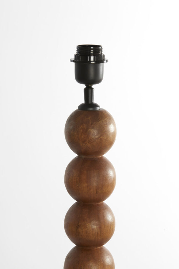 Houten lampvoet met boldesign Light & Living Veglio - H 130 cm - Image 3