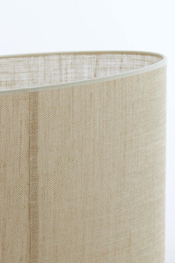 Cilindervormige beige stof lampenkap Light & Living Sendai - H 32 cm - Image 6