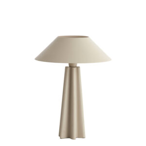 Beige tafellamp met conisch ontwerp Light & Living Cukai - H 49 cm