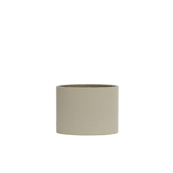 Cilindervormige stoffenkap in beige kleur Light & Living Bolero - H 28 cm