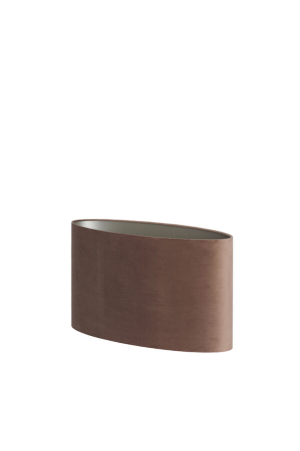 Cilindervormige lampenkap in bruin fluweel Light & Living Velours - H 32 cm - Image 3