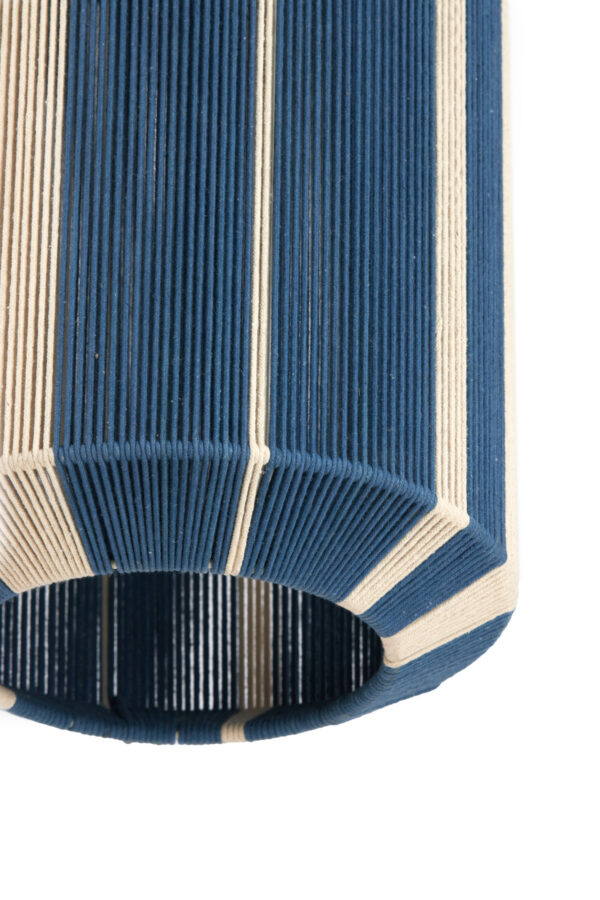 Blauw gestreepte hanglamp met textiel Light & Living Kozana - Ø 36 cm - Image 3