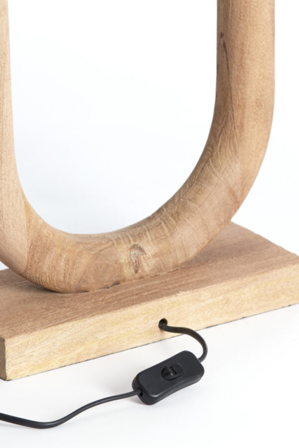Houten lampvoet ovaal design Light & Living Paceco - H 59 cm - Image 7