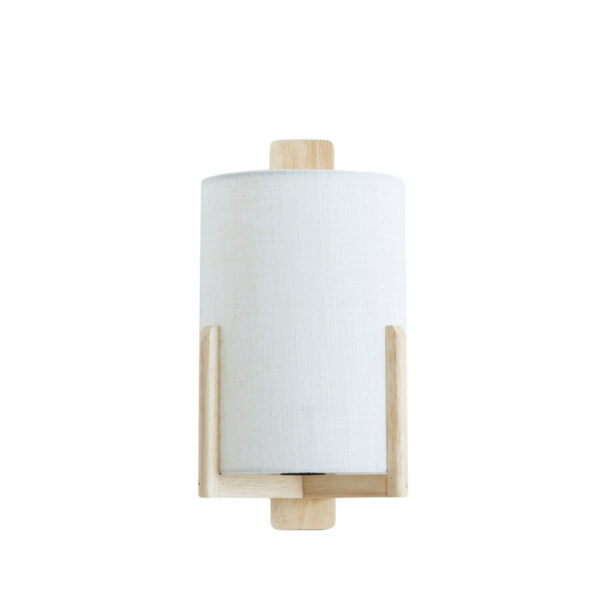 Witte lampenkap in cilinderdesign Light & Living Litto - H 36 cm