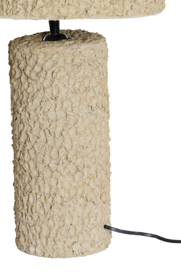 Beige textuur paddenstoel tafellamp Light & Living Qazu - H 48 cm - Image 5